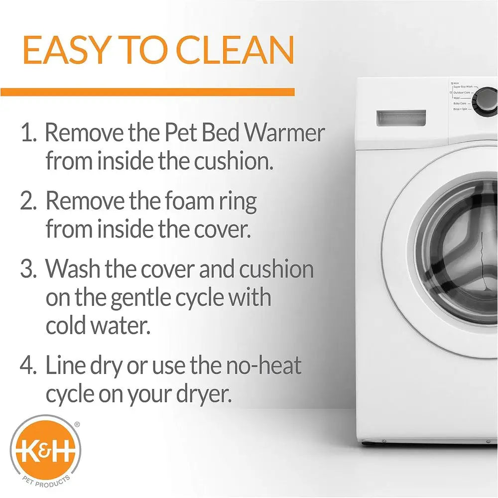 Thermo-Kitty Bed Deluxe Heated Cat Bed or Large Kitties - Indoor Heated Pet Bed or Dogs & Cats, Covered Cave Pet Tent, hine Wash