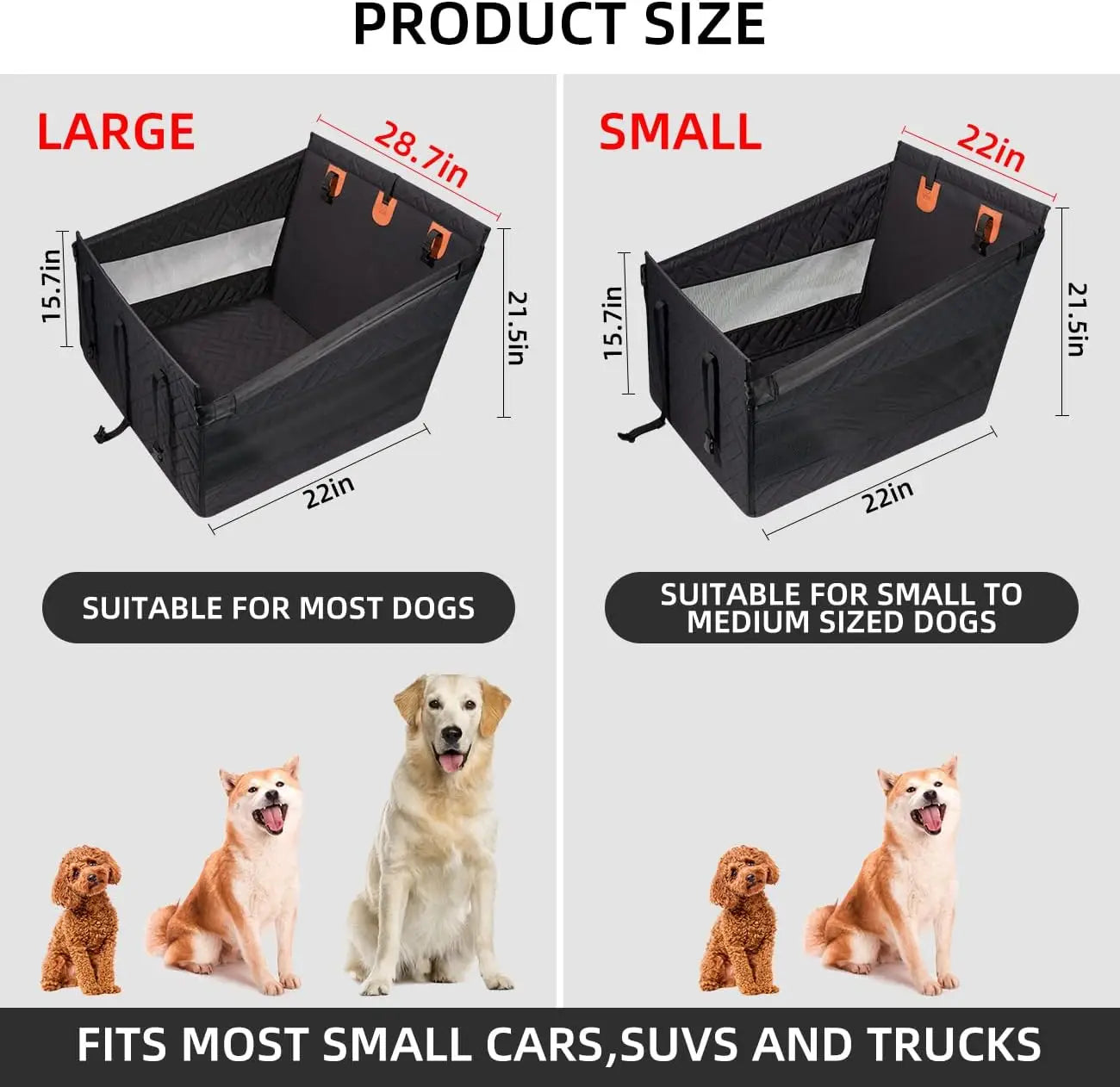 Waterproof Dog Car Seat Cover Backseat Extender Pet Hammock