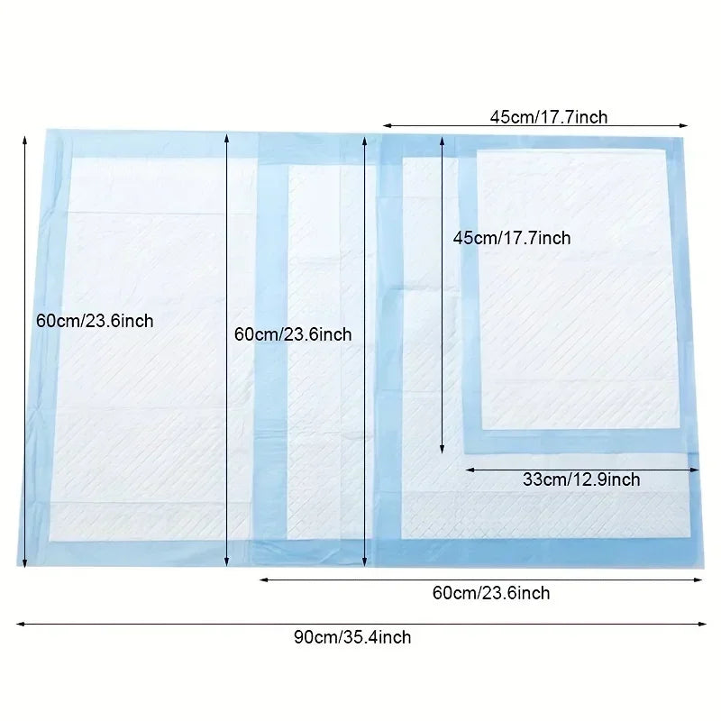 40/50/100/200pcs Super Absorbent Odor-Control Disposable Dog Diapers & Training Pads