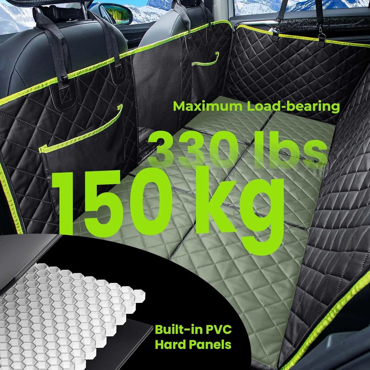 Waterproof Dog Car Seat Cover With Foldable PVC Bottom
