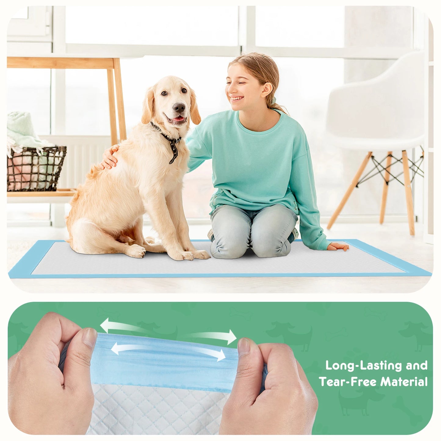 NONEDog Litter Disposable Underpads Quick Drying Leakproof Pet Pads