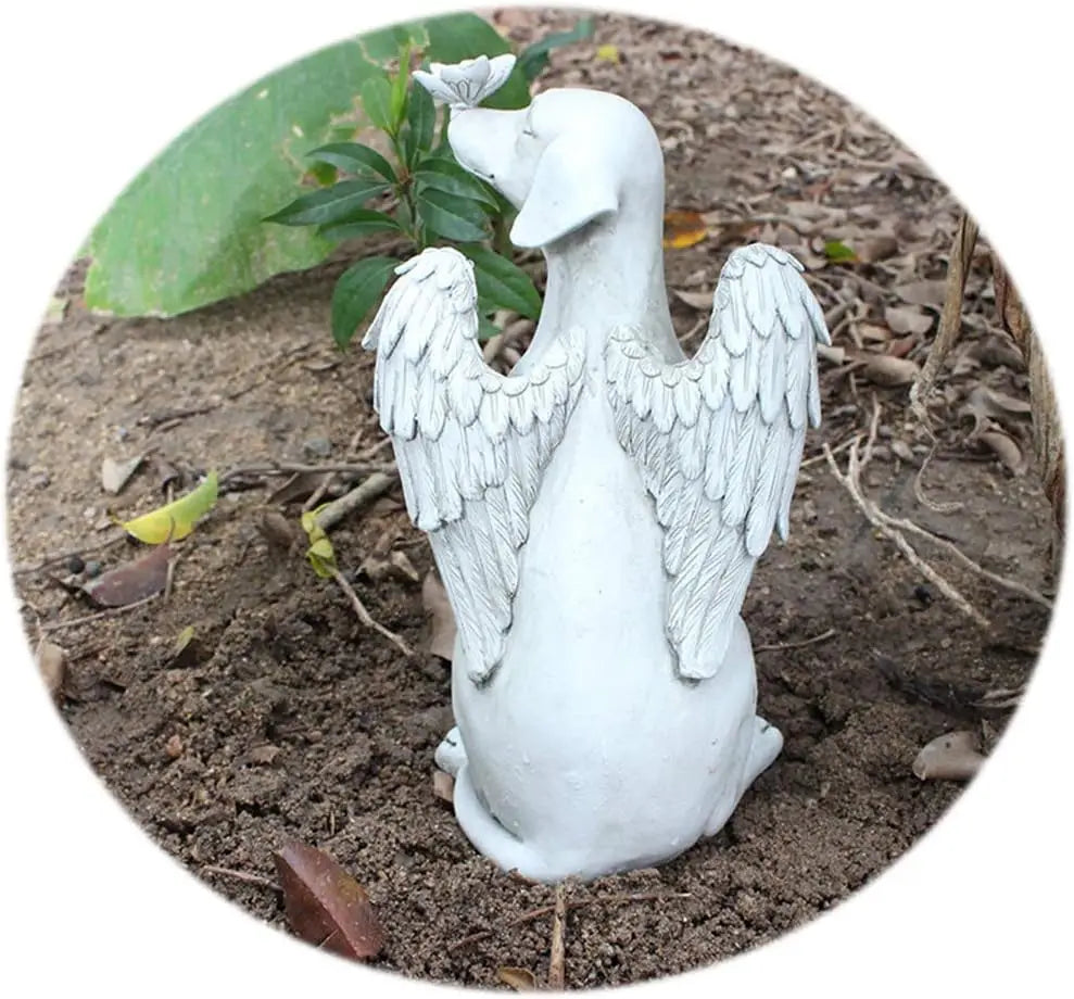 Angel Dog Memorial Statue Garden Resin Ornament For Dogs