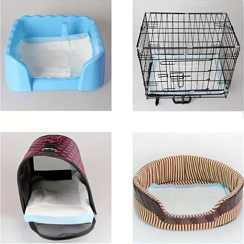40/50/100/200pcs Super Absorbent Odor-Control Disposable Dog Diapers & Training Pads