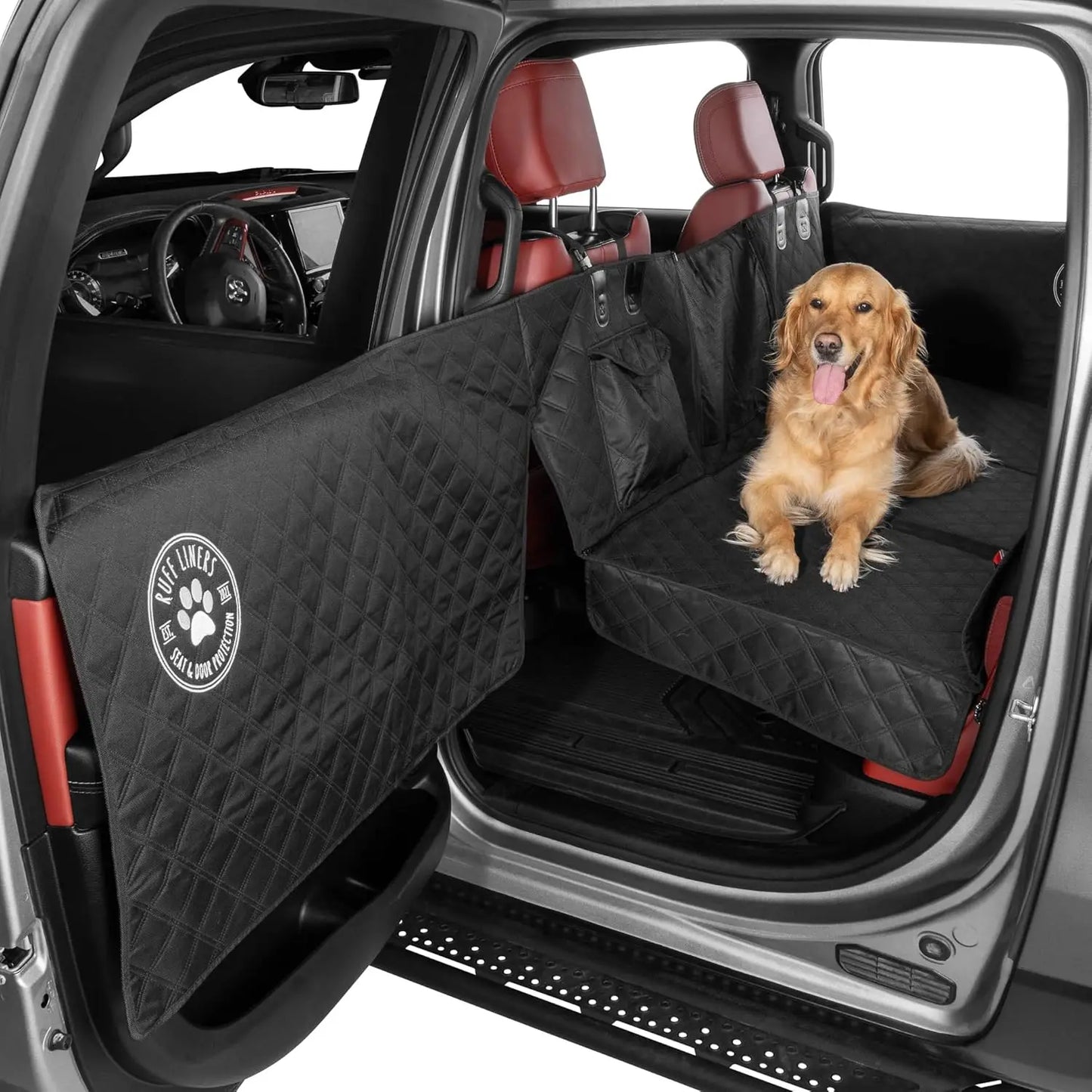 Back Seat Extender For Dogs With Waterproof Car Cover