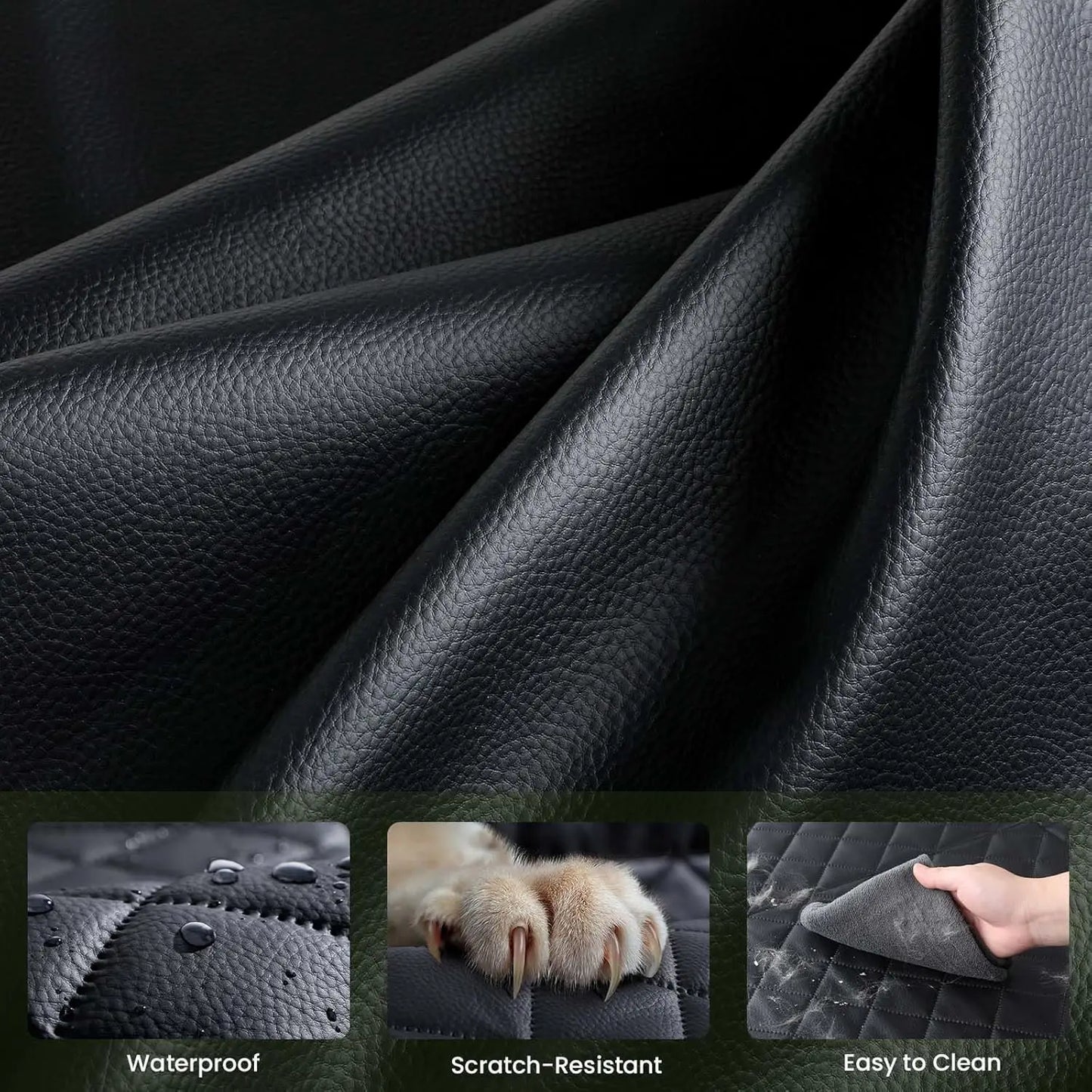 Waterproof Dog Car Seat Cover With Foldable PVC Bottom