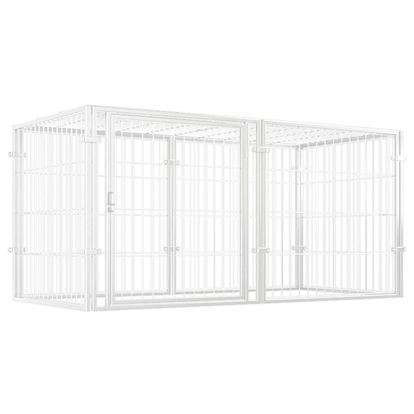 48 Inch Kennel Cage Easy Assemble Heavy Duty Wire Dog Crates with Door Dogs Cage Kennel Stackable for Puppy/Small Dog/Rabbit/Pig