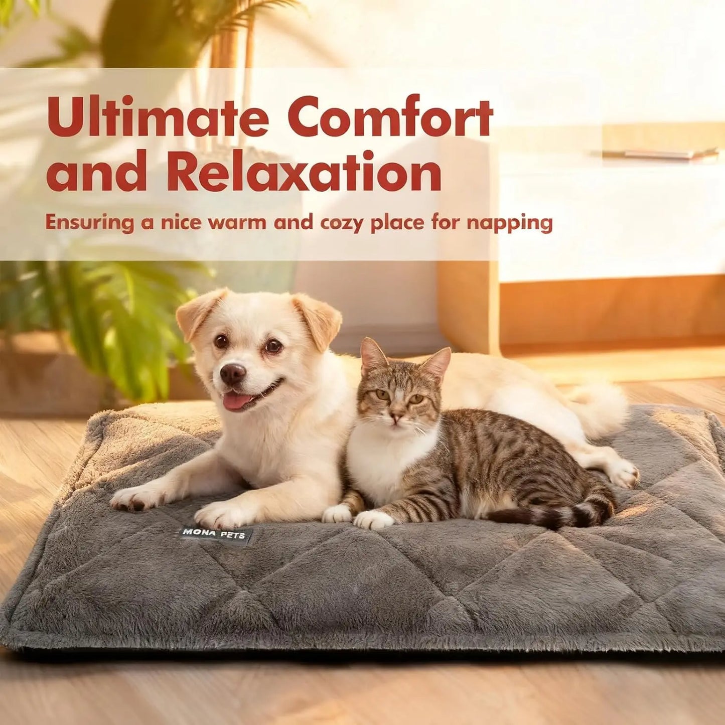 Self Heating Cat Bed Indoor Outdoor Use Ultra Warm Mat