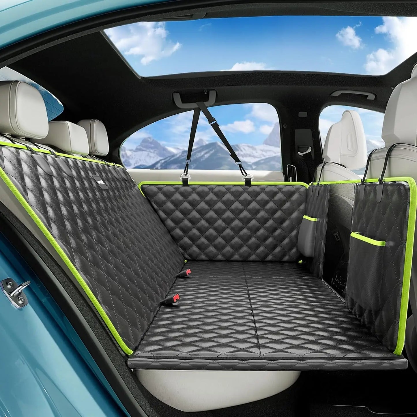 Waterproof Dog Car Seat Cover With Foldable PVC Bottom