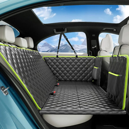 Waterproof Dog Car Seat Cover Back Seat Foldable With Hard PVC Bottom