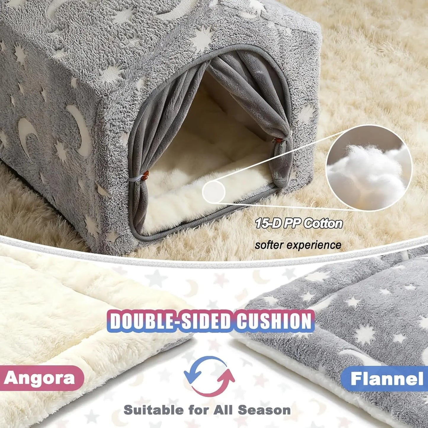 Night Luminous Star Dog Tent With Frame