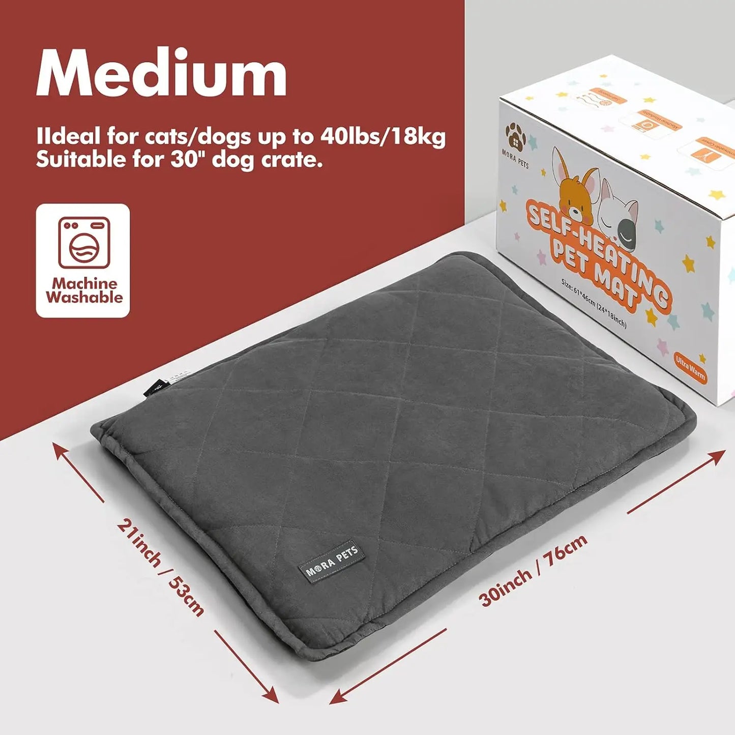 Self Heating Cat Bed Indoor Outdoor Use Ultra Warm Mat