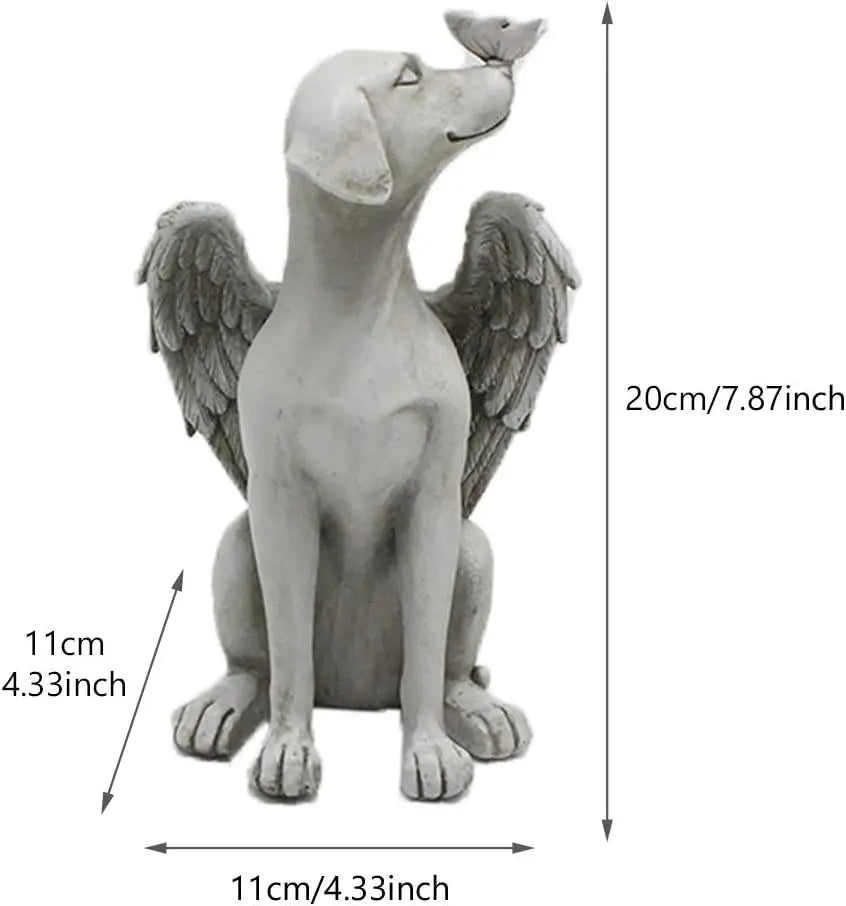 Angel Dog Memorial Statue Garden Resin Ornament For Dogs