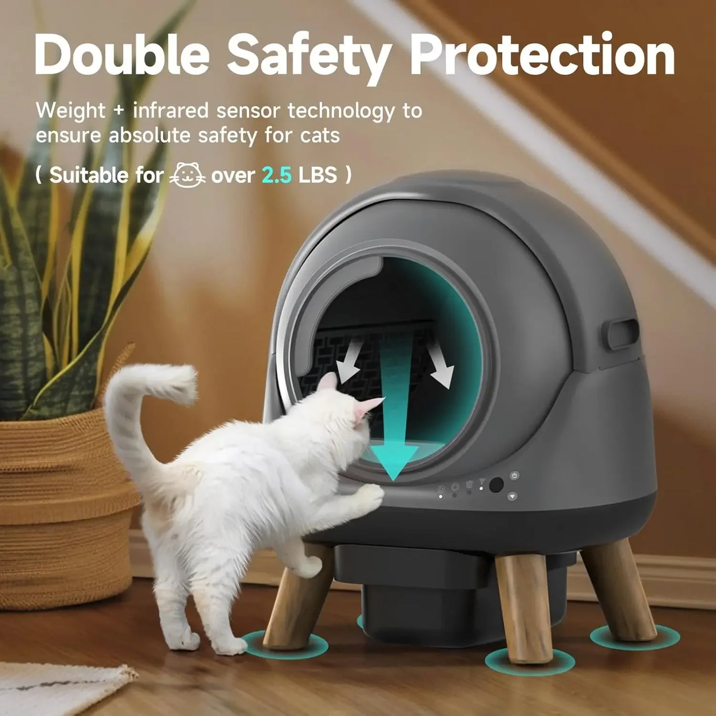G1 Self Cleaning Litter Box for Multiple Cats Automatic with Smart APP Control And Health Monitoring Customized Pet