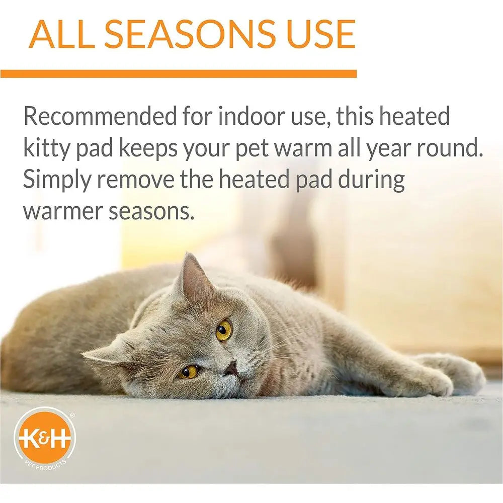 Thermo-Kitty Bed Deluxe Heated Cat Bed or Large Kitties - Indoor Heated Pet Bed or Dogs & Cats, Covered Cave Pet Tent, hine Wash