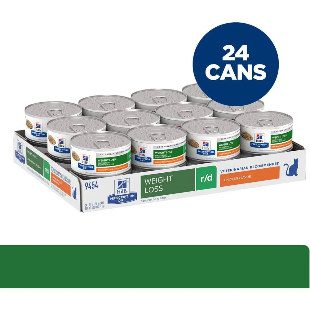 Weight Reduction Wet Cat Food Chicken 5.5 Oz Cans 24