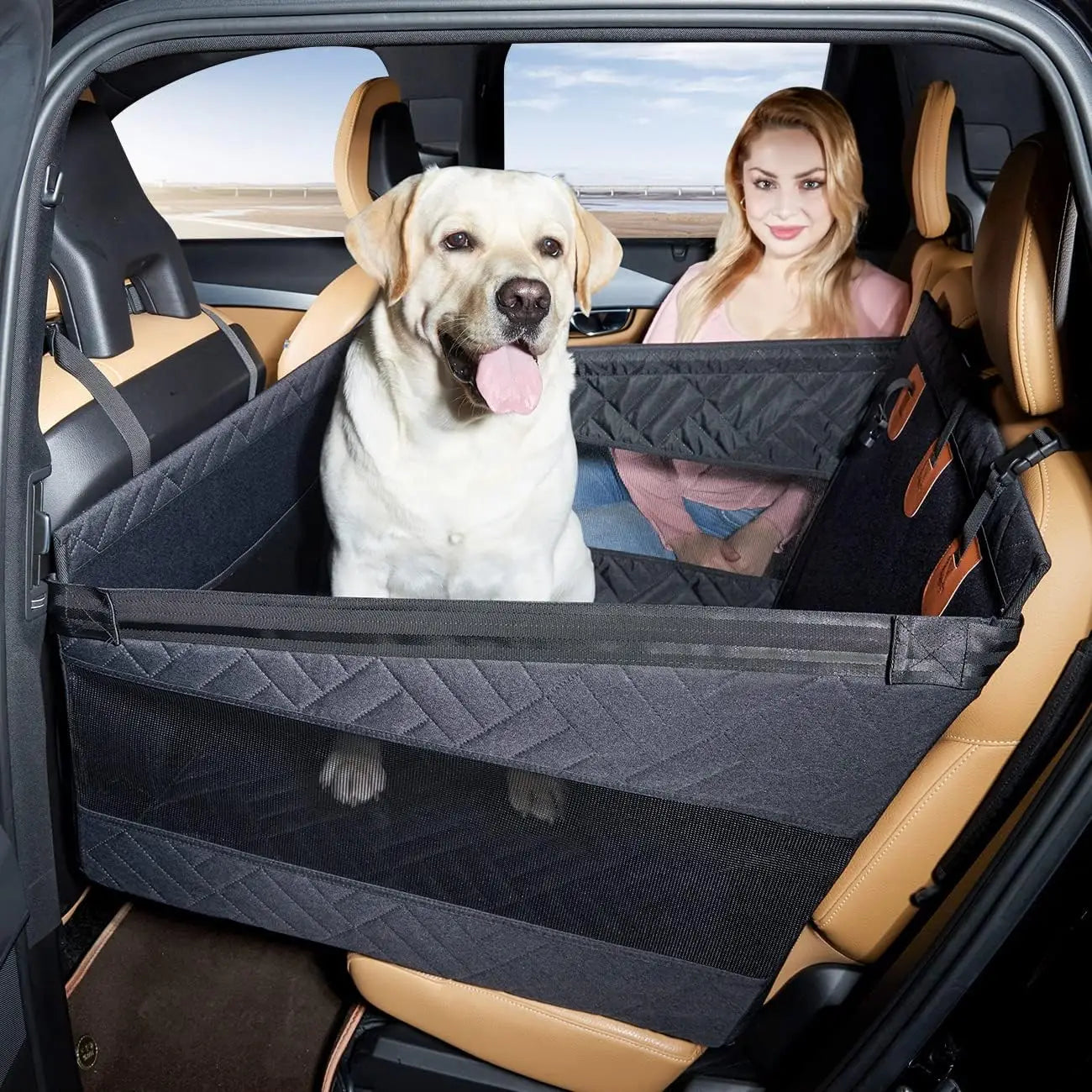 Waterproof Dog Car Seat Cover Backseat Extender Pet Hammock