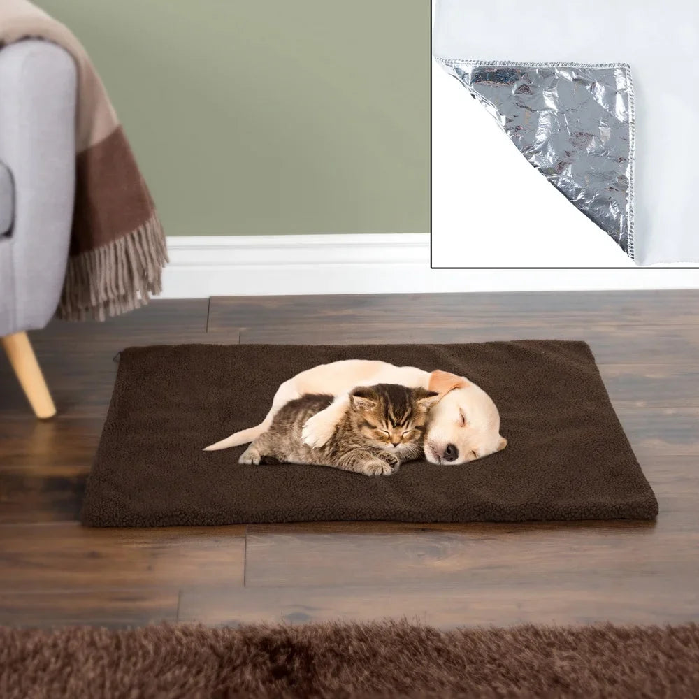 Cozy Self Heating Dog Bed With Washable Sherpa Cover