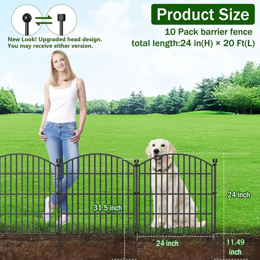 XMSJ No Dig Decorative Garden Fence Panels For Dogs