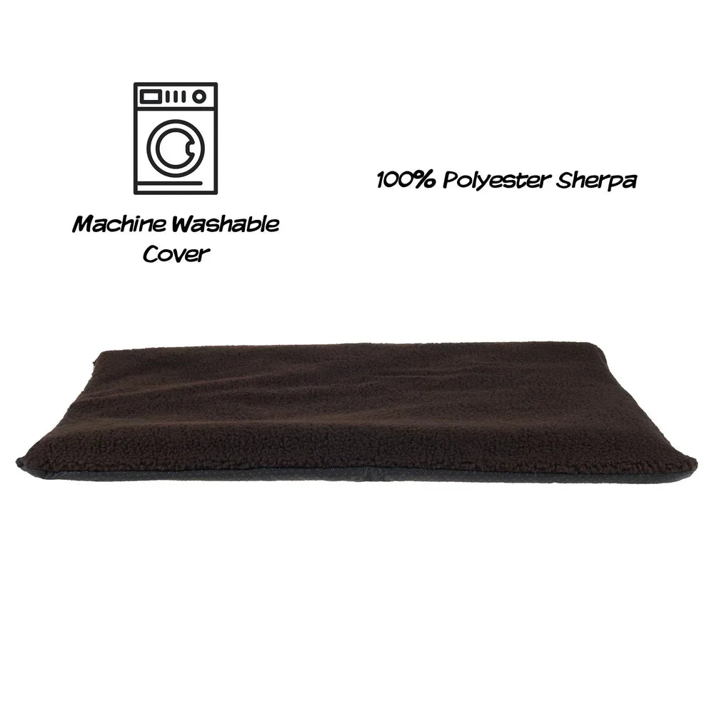 Cozy Self Heating Dog Bed With Washable Sherpa Cover