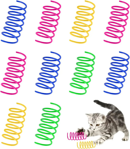 100 Pack Cat Spiral Spring Toys For Indoor Cats Swatting And Biting