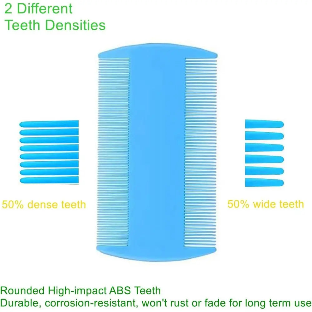 5 Pack Stainless Steel Double-Sided Grooming Combs for Dogs and Cats, Ideal for Removing Tangles and Stains