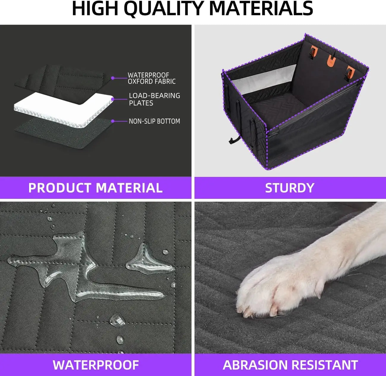 Waterproof Dog Car Seat Cover Backseat Extender Pet Hammock