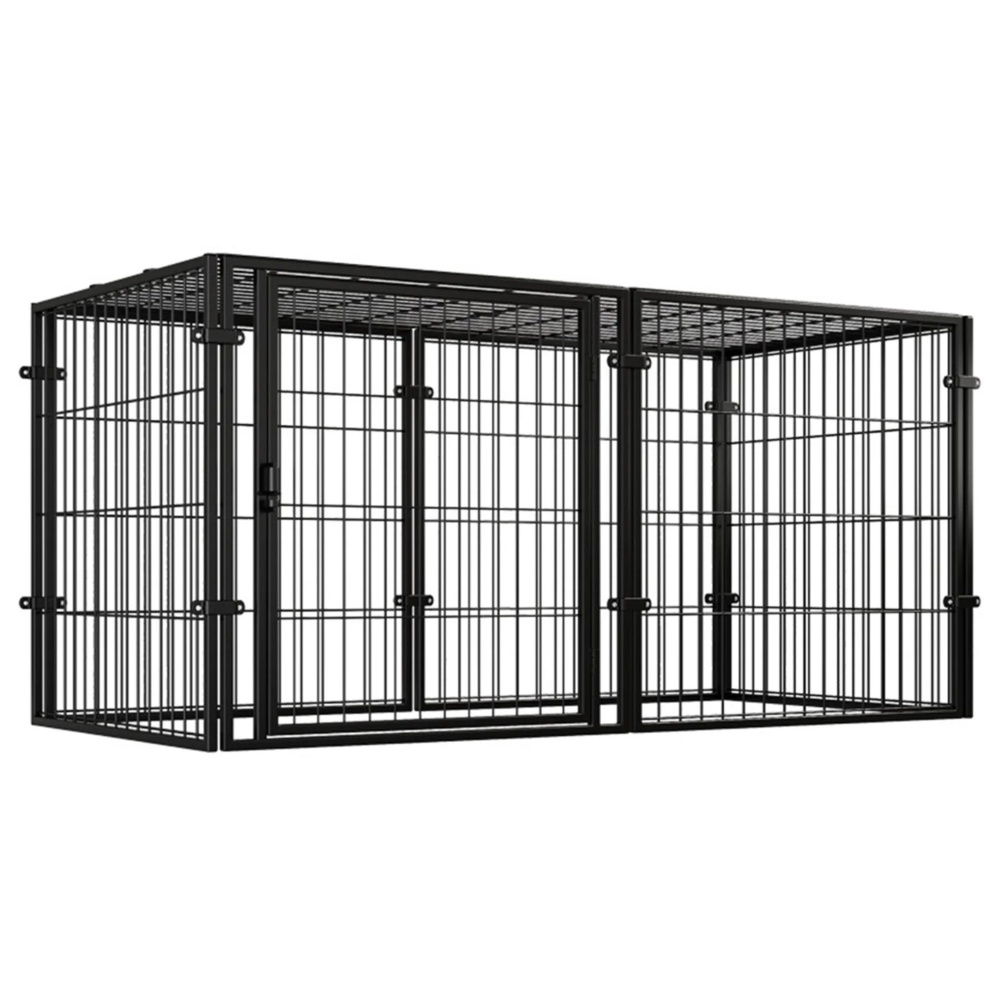 48 Inch Kennel Cage Easy Assemble Heavy Duty Wire Dog Crates with Door Dogs Cage Kennel Stackable for Puppy/Small Dog/Rabbit/Pig