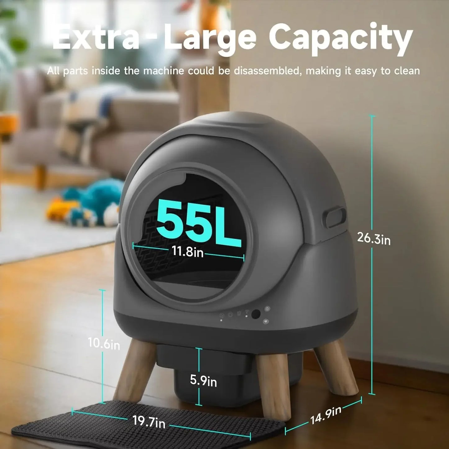 G1 Self Cleaning Litter Box for Multiple Cats Automatic with Smart APP Control And Health Monitoring Customized Pet