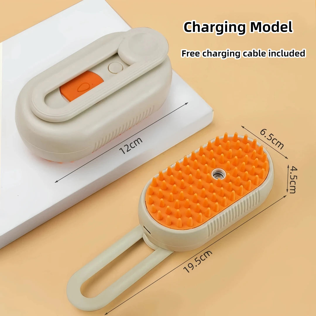 3 In 1 Electric Cat Hair Brush Pet Cleaning Brush Steam Spray Comb Massage Hair Removal Dog Puppy Grooming Comb Pet Supplies